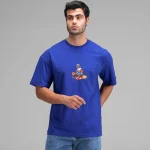 تیشرت یقه گرد مردانه نخ پنبه طرح دار مدل 48342